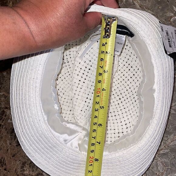 NWT INC International concepts white open braid fedora hat - Picture 10 of 10